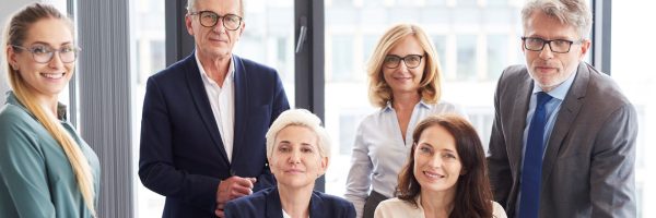 Team of architects during business meeting